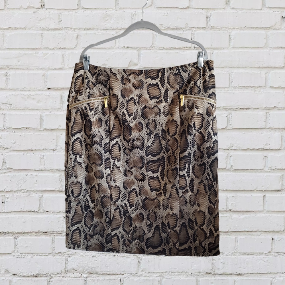 MICHAEL MICHAEL KORS Snakeskin Print Skirt